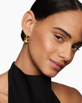 Chatelaine® Drop Earrings in 18K Yellow Gold with Citrine and Diamonds, 11mm